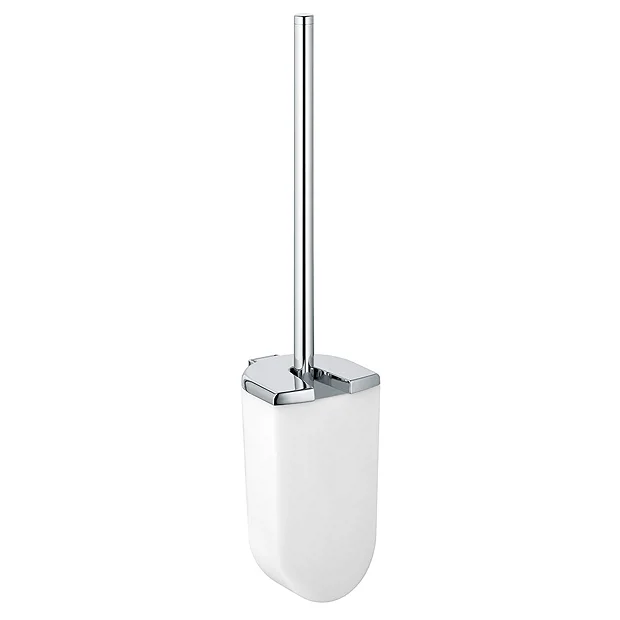 Keuco Elegance Wall Mounted Toilet Brush & Holder - Chrome/White 3 Keuco Elegance Wall Mounted Toilet Brush & Holder - Chrome/White