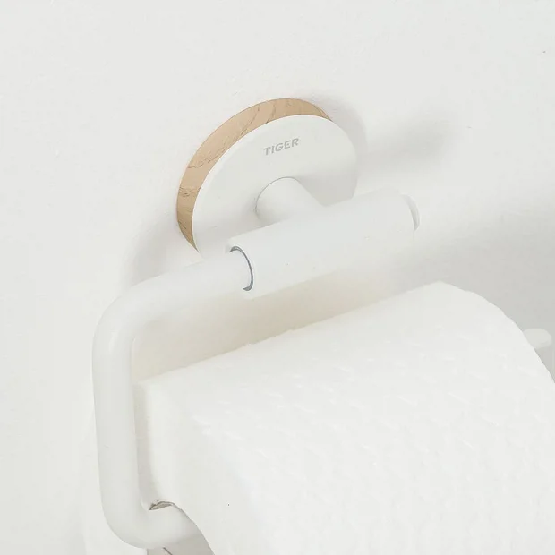 Tiger Bathroom Accessori Tiger Urban Toilet Roll Holder - White 3 Tiger Bathroom Accessori Tiger Urban Toilet Roll Holder - White