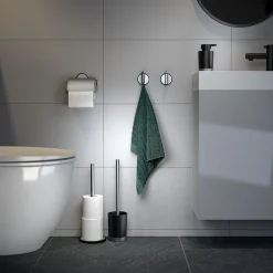 Tiger Bathroom Accessori Tiger Tune Freestanding Spare Toilet Roll Holder - Brushed Stainless Steel/Black