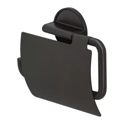 Tiger Bathroom Accessori Tiger Tune Toilet Roll Holder With Cover - Brushed Black Metal/Black -Plumbing Supplies Sales 1326638946 d1