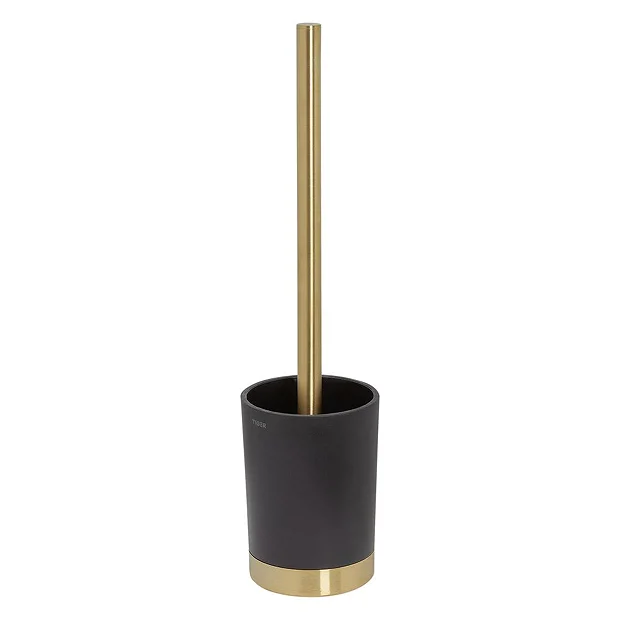 Tiger Bathroom Accessori Tiger Tune Freestanding Toilet Brush & Holder - Brushed Brass/Black 4 Tiger Bathroom Accessori Tiger Tune Freestanding Toilet Brush & Holder - Brushed Brass/Black - Image 2