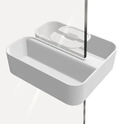 Tiger Bathroom Accessori Tiger 2-Store Clip-on Shower Basket - White -Plumbing Supplies Sales 1500310146 d2
