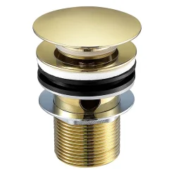 Just Taps Plu JTP Vos Brushed Brass Slotted Click Clack Basin Waste