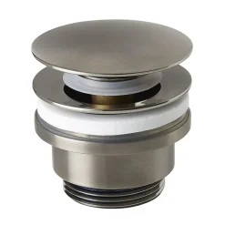 Just Taps Plu JTP Vos Brushed Black Universal Slotted/Unslotted Click Clack Basin Waste