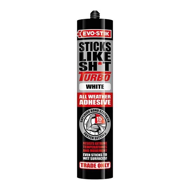 Evo-Stik Sticks Like Sh*t Turbo Grab Adhesive 290ml - White 3 Evo-Stik Sticks Like Sh*t Turbo Grab Adhesive 290ml - White