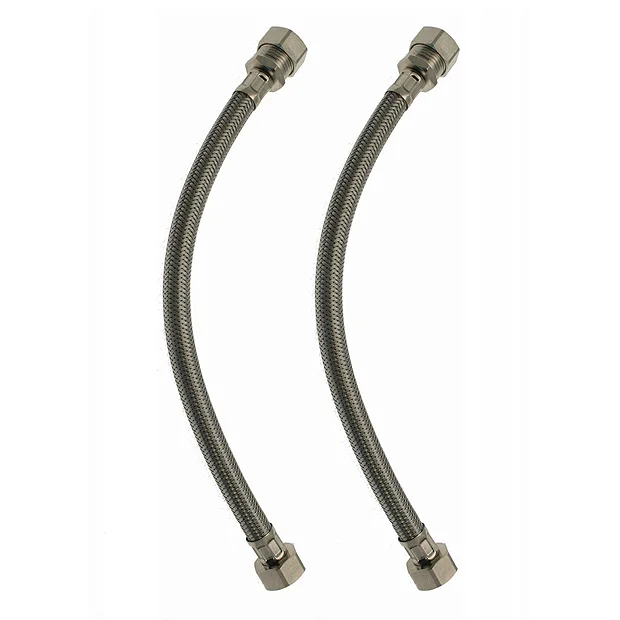 Victorian Plumbing Pair Of 1/2" X 15mm X 500mm Flexible Tap Connectors 3 Victorian Plumbing Pair Of 1/2" X 15mm X 500mm Flexible Tap Connectors