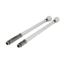 JG Speedfit Plumbing Fitting JG Speedfit 15mm X M10 Monobloc Mixer White PVC Flexi Hoses (Pair)