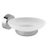 Victorian Plumbing Orion Frosted Glass Soap Dish & Holder - Chrome -Plumbing Supplies Sales 7322 nl