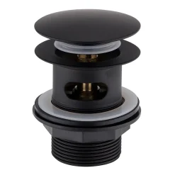 Arezzo Slotted Bath Waste With No Overflow Matt Black