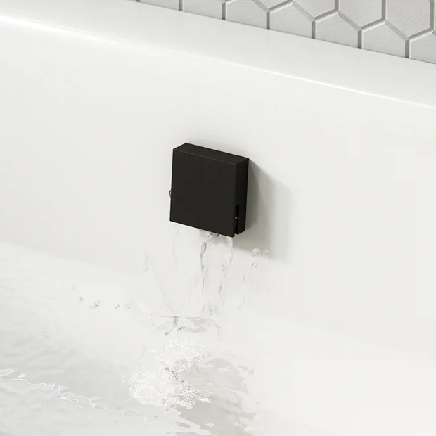Arezzo Matt Black Square Slimline Freeflow Bath Filler Waste And Overflow 5 Arezzo Matt Black Square Slimline Freeflow Bath Filler Waste And Overflow - Image 3