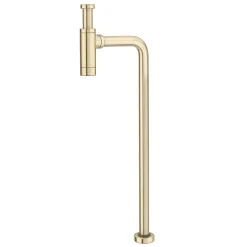 Arezzo Basin Bottle Trap + Tube To Floor Pipe Set Brushed Brass