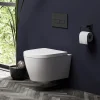 Arezzo Matt Black Square Toilet Roll Holder -Plumbing Supplies Sales azb31 d3