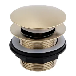 Arezzo Unslotted Bath Waste With No Overflow Brushed Brass