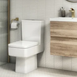 Arezzo Brushed Brass Square Toilet Roll Holder