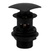 Arezzo Square Matt Black Slotted Click Clack Basin Waste -Plumbing Supplies Sales azmbsqw l