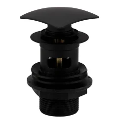 Arezzo Square Matt Black Slotted Click Clack Basin Waste