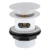 Arezzo Slotted Bath Waste With No Overflow Matt White -Plumbing Supplies Sales azmw21s l