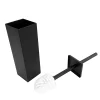 Arezzo Square Toilet Brush Matt Black -Plumbing Supplies Sales azsqtbmb d1