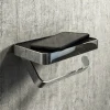 Arezzo Toilet Roll Holder With Shelf - Chrome -Plumbing Supplies Sales aztrscr d3