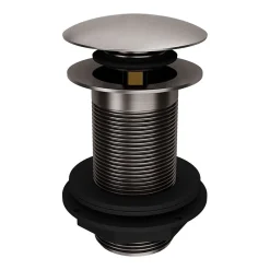 Arezzo Gunmetal Grey Unslotted Click Clack Basin Waste