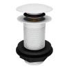 Arezzo Matt White Unslotted Click Clack Basin Waste -Plumbing Supplies Sales azusmw l1