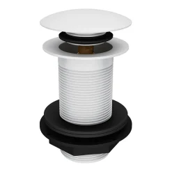 Arezzo Matt White Unslotted Click Clack Basin Waste