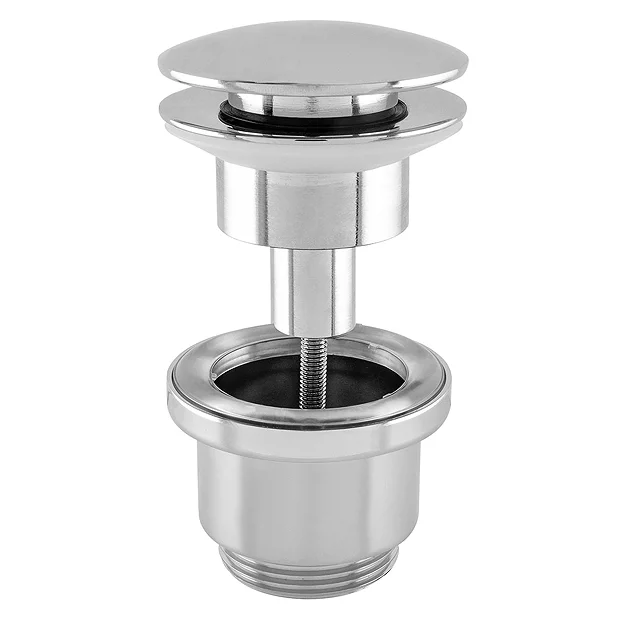 BagnoDesign Aquaeco Chrome Universal Push Button Basin Waste 3 BagnoDesign Aquaeco Chrome Universal Push Button Basin Waste