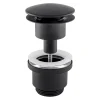 BagnoDesign Aquaeco Matt Black Universal Push Button Basin Waste -Plumbing Supplies Sales bdpwbb209nsubmb l
