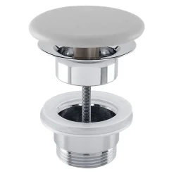 BagnoDesign Matt Grey Freeflow Basin Waste With Ceramic Top