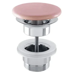 BagnoDesign Matt Pink Freeflow Basin Waste With Ceramic Top