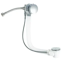 BagnoDesign Chrome Bath Filler With Pop-up Waste 500mm