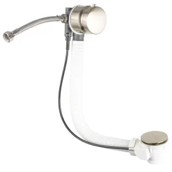 BagnoDesign Brushed Nickel Bath Filler With Pop-up Waste 500mm