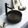 Arezzo Matt Black Ceramic Unslotted Click Clack Basin Waste -Plumbing Supplies Sales blkcw02 d1