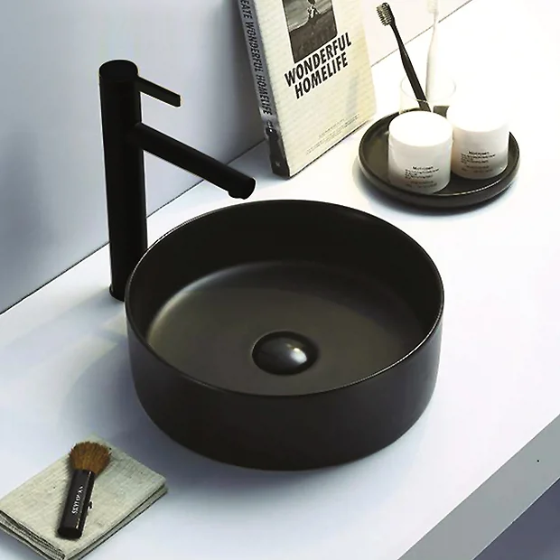 Arezzo Matt Black Ceramic Unslotted Click Clack Basin Waste 3 Arezzo Matt Black Ceramic Unslotted Click Clack Basin Waste