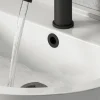 Arezzo Matt Black Brass Basin Overflow Cover Insert Hole Trim -Plumbing Supplies Sales boc01blnd3