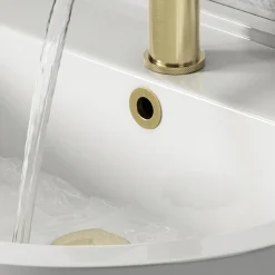 Arezzo Brushed Brass Basin Overflow Cover Insert Hole Trim -Plumbing Supplies Sales boc01ebbd2