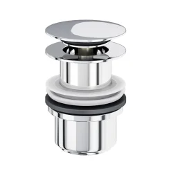 Britton Bathrooms - Basin Click-Clack Waste (unslotted) - Chrome Plated