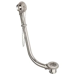 Crosswater Exposed Bath Waste With Plug & Chain - Nickel