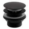 Arezzo Matt Black Unslotted Bath Waste With No Overflow -Plumbing Supplies Sales btwblku l