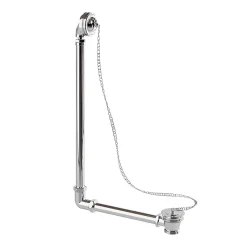 Urlington Bathroom Burlington Vertical Bath Overflow-Plug-Chain For External Use - Double Ended Baths