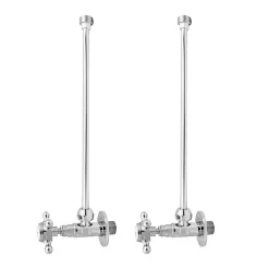 Chatsworth Crosshead Basin Tap Shut Off Valves - Chrome -Plumbing Supplies Sales csfvwht d1