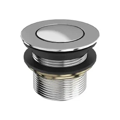 Crosswater Click Clack Unslotted Bath Waste For Stone Baths - Chrome