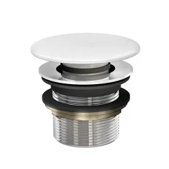 Crosswater Click Clack Unslotted Bath Waste For Stone Baths - Stone Gloss