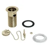 Deva 1 1/4" Slotted Basin Waste With Brass Plug/Chain & Stay - Gold -Plumbing Supplies Sales dw300501 l