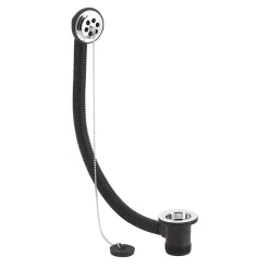 Nuie Chrome Bath Waste & Overflow With Poly Plug & Ball Chain