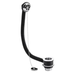 Nuie Chrome Bath Combined Waste & Overflow With Plug & Ball Chain