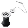 Hudson Reed Contract Basin Waste With Brass Plug & Ball Chain - Chrome -Plumbing Supplies Sales e395 nl