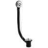 Nuie Bath Waste & Overflow With Brass Plug & Ball Chain - Chrome