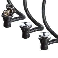 Victorian Plumbing Easy Clean Chrome Click Clack Bath Waste With Overflow