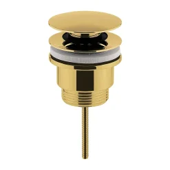Hudson Reed Brushed Brass Universal Push Button Basin Waste